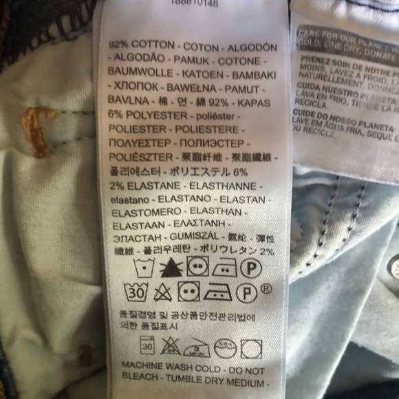 Levi’s 711 Skinny Jeans Sz 28 Distressed with Holes at Knees Classic Blue Wash - Picture 5 of 15